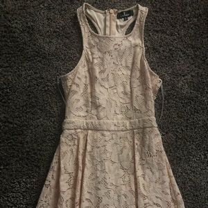 Lulus floral Skater Dress- Blush